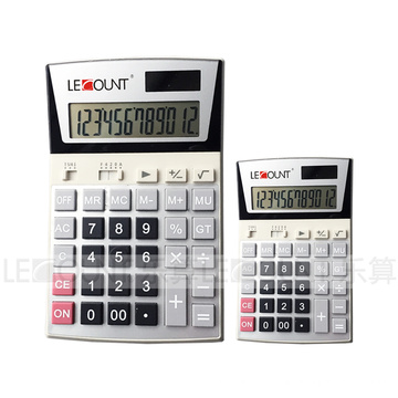 Calculatrice à 12 chiffres de Dual Power Office avec grand écran LCD (LC206)